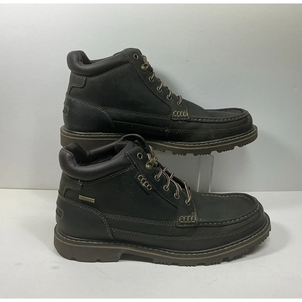 Rockport Hydro-Shield Waterproof Chukka Boots Mens Sz 9.5 Brown Leather Hiking